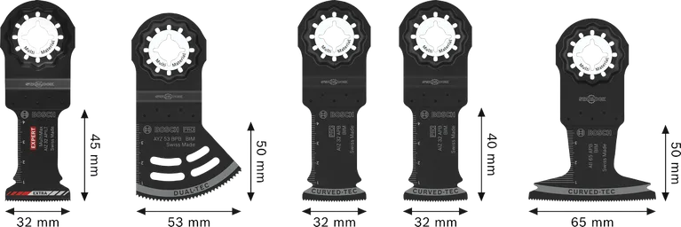 „Bosch“ elektriko ir gipso kartono komplektas, 5 svyruojantys peiliai.